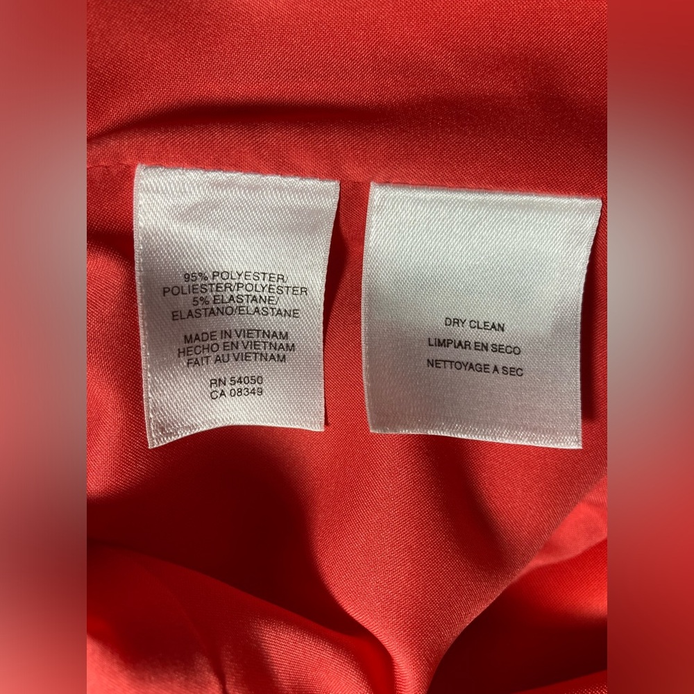 Nine West Red Dress Sleeveless Lined Size 4 Zippered Back Gently Used - Picture 5 of 5